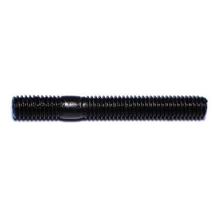 Midwest Fastener Double-End Threaded Stud, 3/8"-16 Thread to 3/8"-16 Thread, 3 in, Steel, Zinc Plated, 4 PK 63533